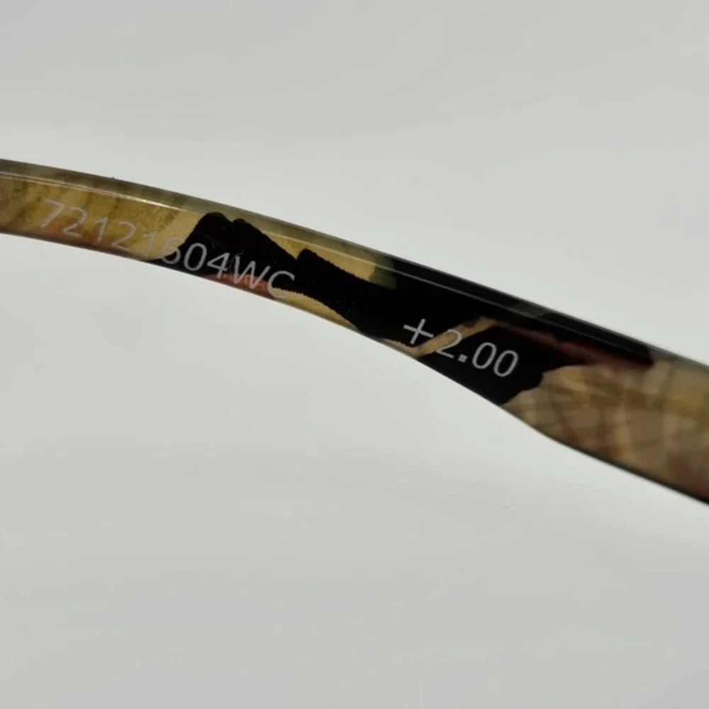 Womens Floral +2.00 Readers Glasses Transparent Frame Lightweight Fashion‎ Brown